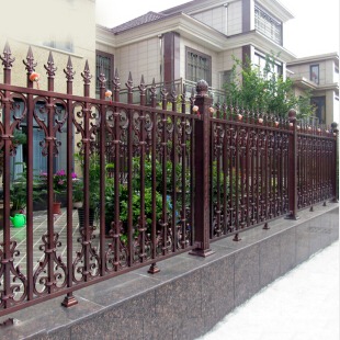 莜歌铝艺栏杆    铝合金围栏    小区别墅庭院花园围栏    围墙别墅护栏图片