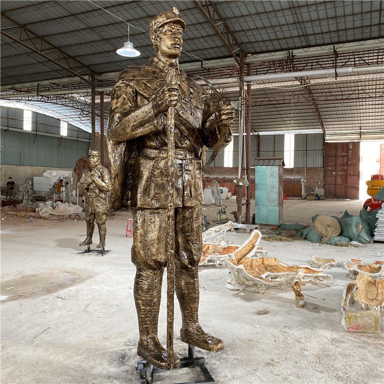 梅州大型玻璃钢人物仿铜雕塑生产厂家恒创雕塑