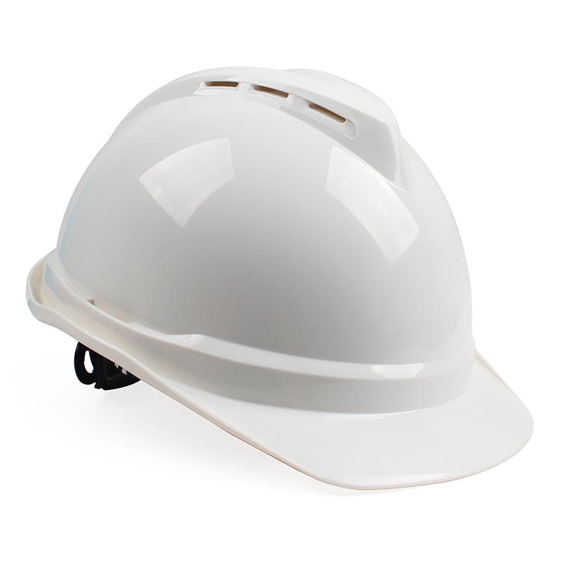 梅思安10171713 V-Gard500 ABS豪华型有孔安全帽白色带透气孔帽壳超爱戴帽衬灰针织布吸汗带国标D型下颏带