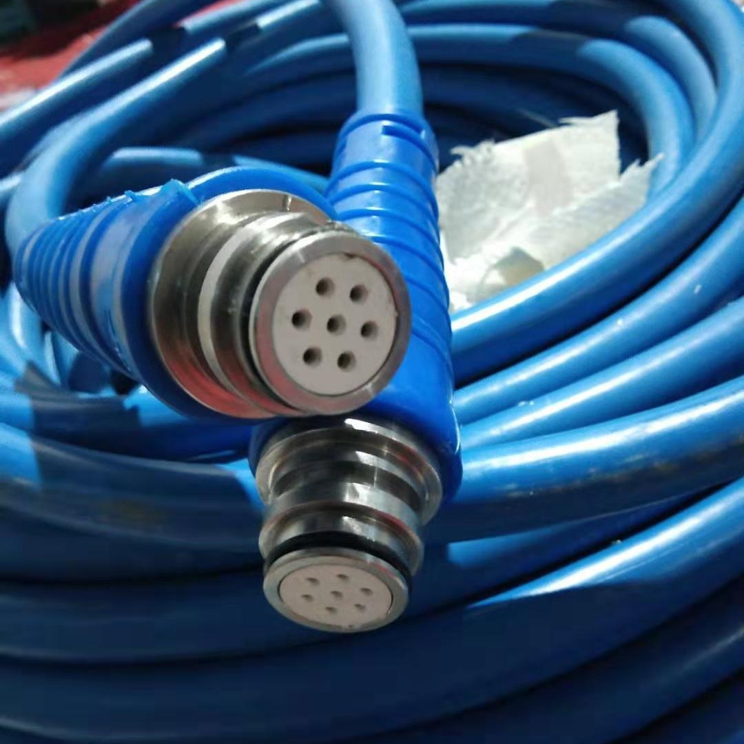 带插头8芯矿用通信拉力电缆 MHYBV-7-1 MHYBV 7-2  矿用带插头电缆