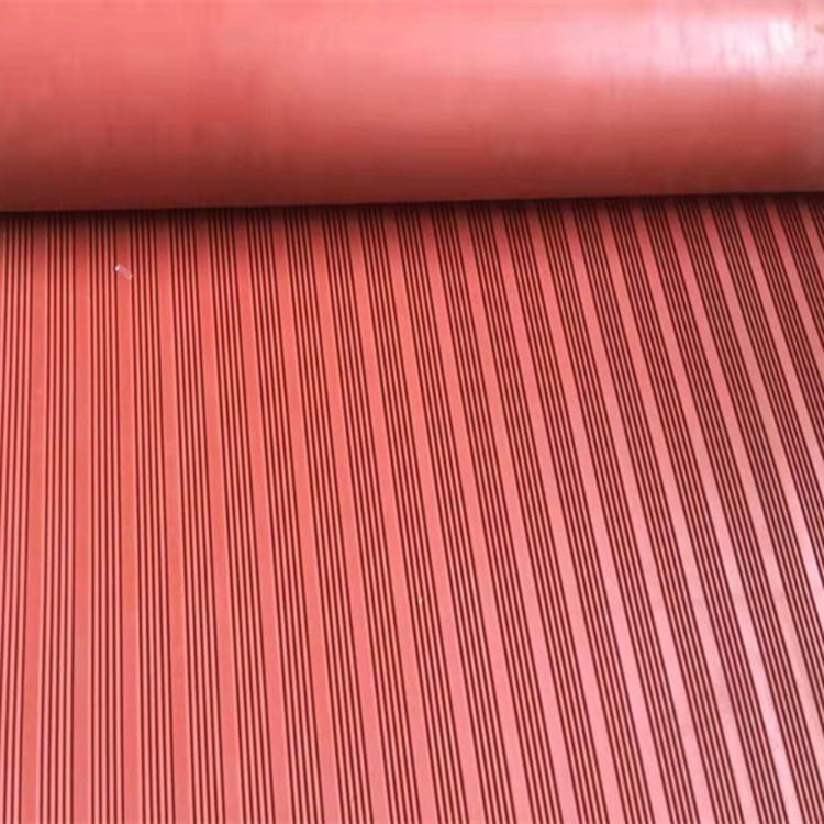高压橡胶板 红色绝缘橡胶垫 条纹地胶 防护25kv绝缘胶垫-智科
