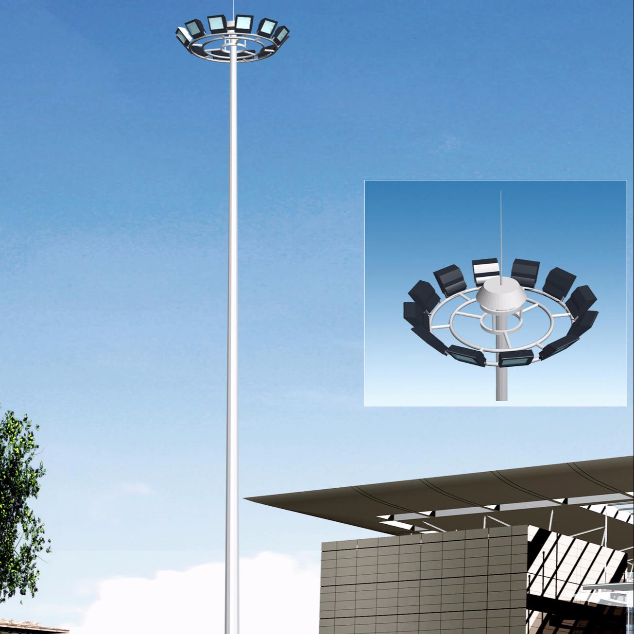 专业高杆灯生产厂家价格  25米高杆灯  定制高杆灯长度