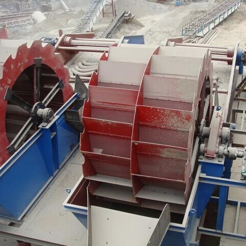 石粉洗砂生产线 时产200吨轮斗式洗砂机生产线 恒昌新型轮式洗砂机设备