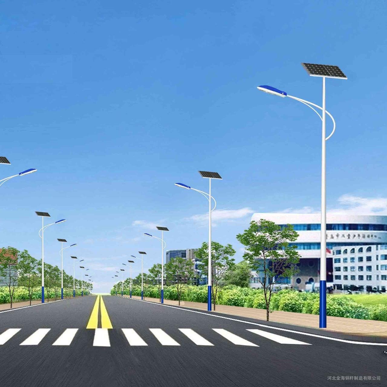 乾旭照明市政道路小区照明景观节能路灯 太阳能灯 定制6米led路灯
