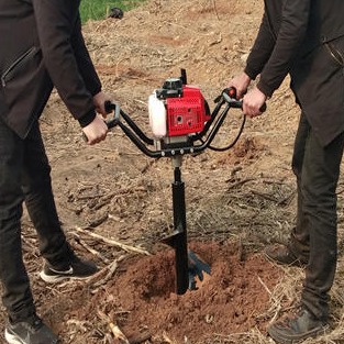 钻孔栽树机种核桃树给果园添风采      种树挖坑机小型打洞
