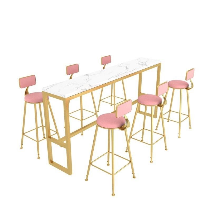 广州酒吧高脚凳 奶茶店咖啡厅桌椅组合 铁艺桌椅 高脚凳子 定制餐桌椅