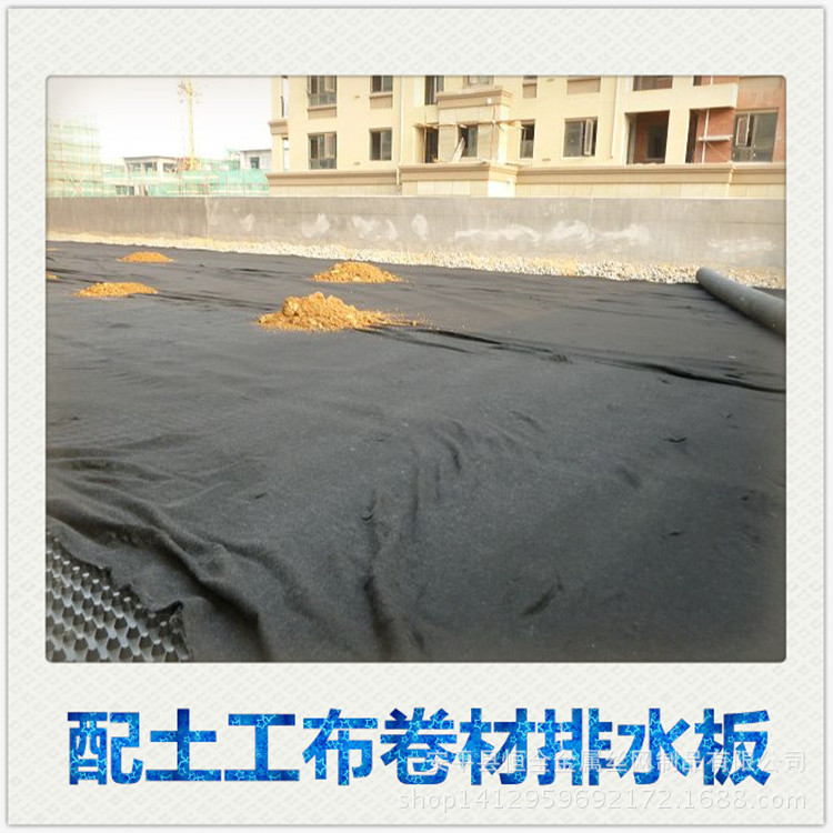 湖南湘西HDPE凹凸式排水板@建筑工程园林种植排水板土工布@屋顶示例图14