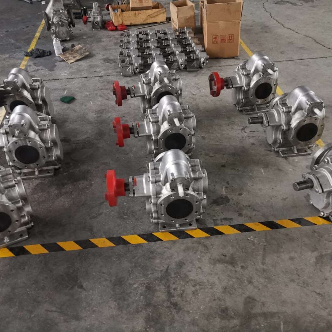 华海泵业KCB-633卧式齿轮泵 卫生级不锈钢齿轮泵 38方耐腐蚀自吸油泵 润滑油输送泵11KW  100口径