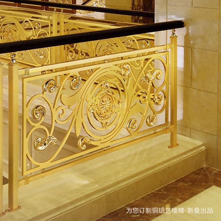 东阳 原创个性别墅铜雕刻楼梯订做图片