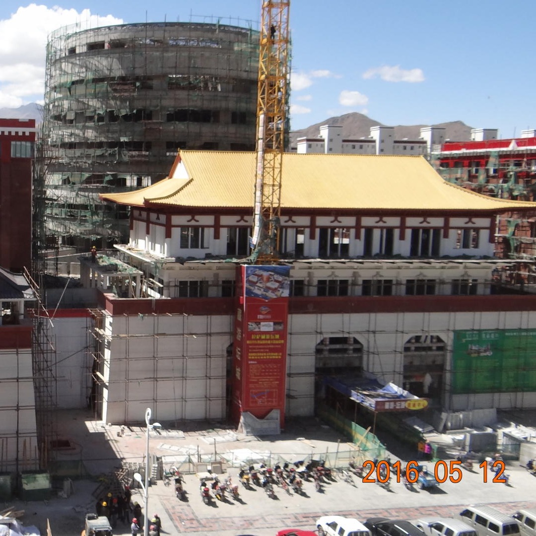 西藏式金色仿古瓦仿金属琉璃瓦金顶瓦抗冻耐候寺庙屋面瓦图片