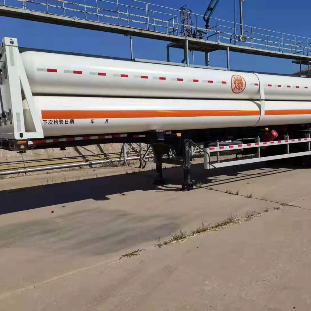 出售二手CNG6管天然气运输车 安瑞科6管天然气运输车