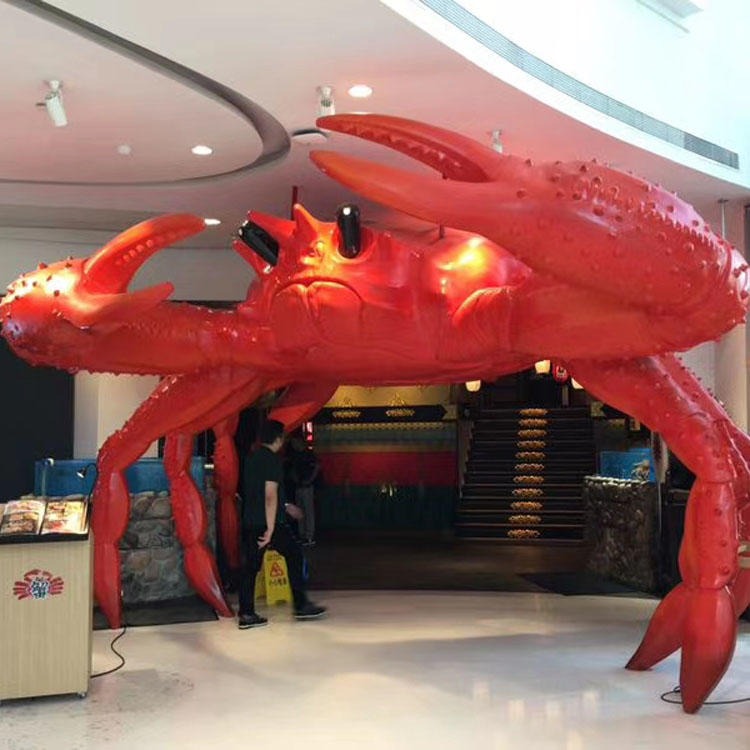 佰盛 大型螃蟹雕塑 螃蟹模型 海鲜自助螃蟹门头雕塑摆件