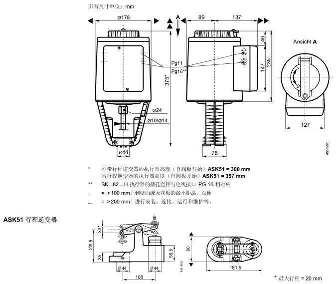 西门子电动液压阀门执行器 SKB SKC西门子 原装正品  上海陶达示例图15
