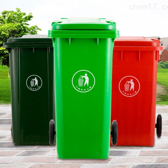 湖北厂家生产带盖带轮塑料环卫垃圾桶 户外塑料垃圾桶价格