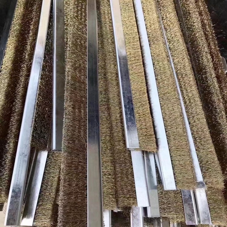 建辉制刷厂生产304不锈钢支架钢丝刷 去污水处理条形毛刷 工业条刷