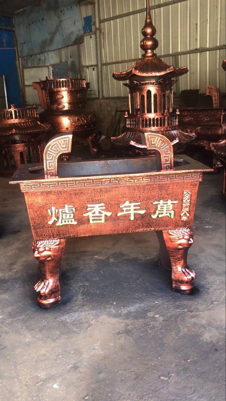 香炉 温州慈宏生产厂家批发仿古香炉 长方形八龙柱香炉 长方形八龙柱香炉