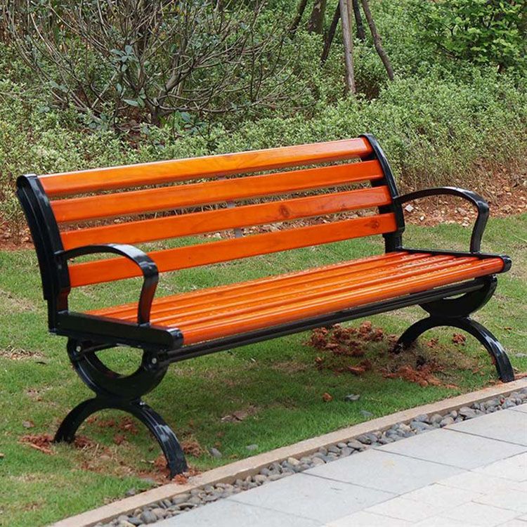 户外座椅公园休闲椅园林广场座椅商场座椅路椅定制实木长椅示例图7