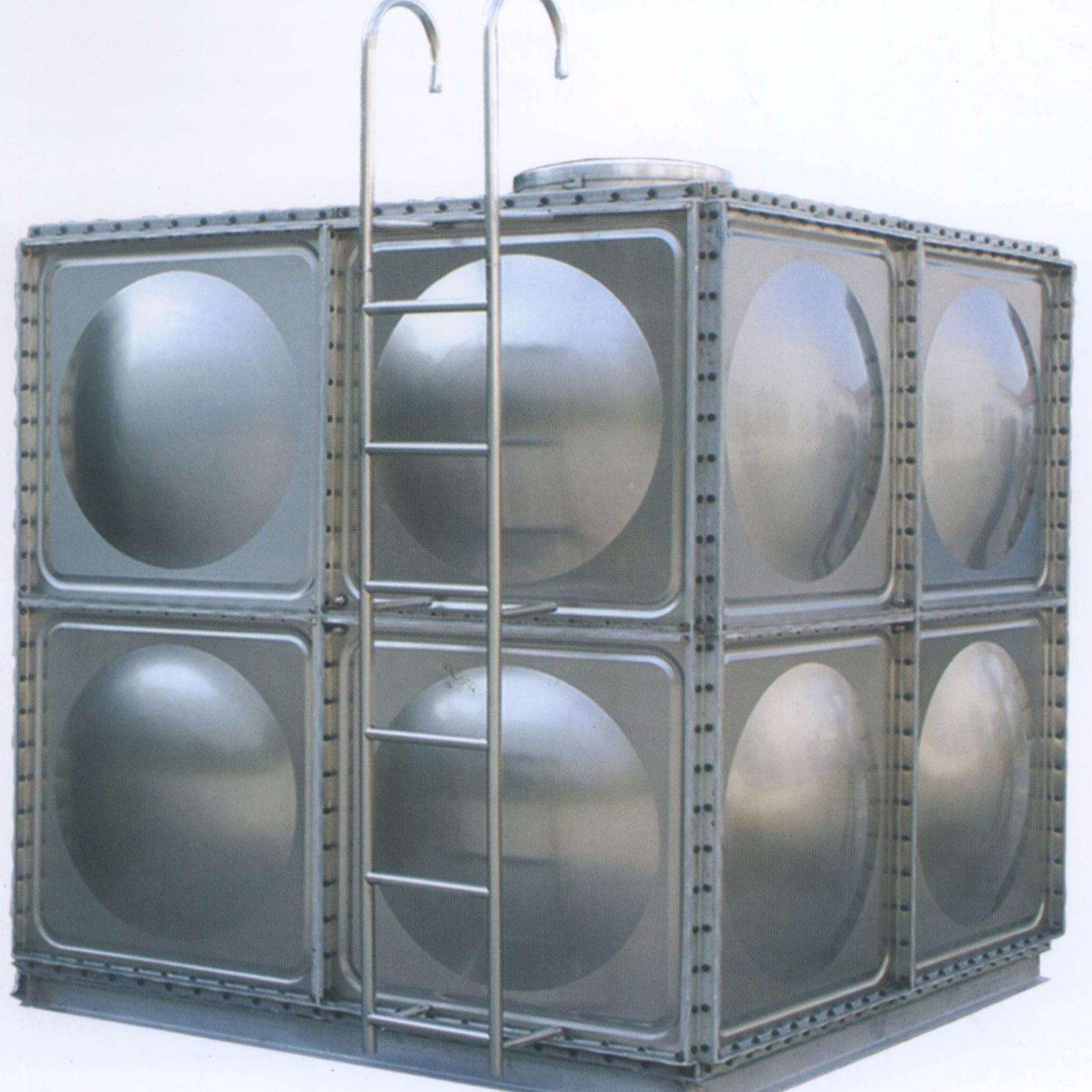 玻璃钢矩形水箱 霈凯工地用60立方水箱
