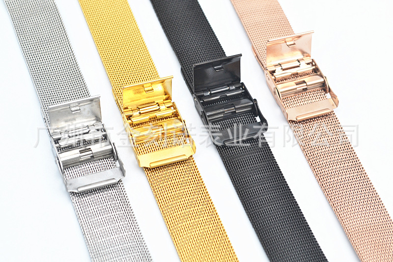 金刻诺 0.4线DW手表带  网织双保险扣表带 304不锈钢表带示例图12