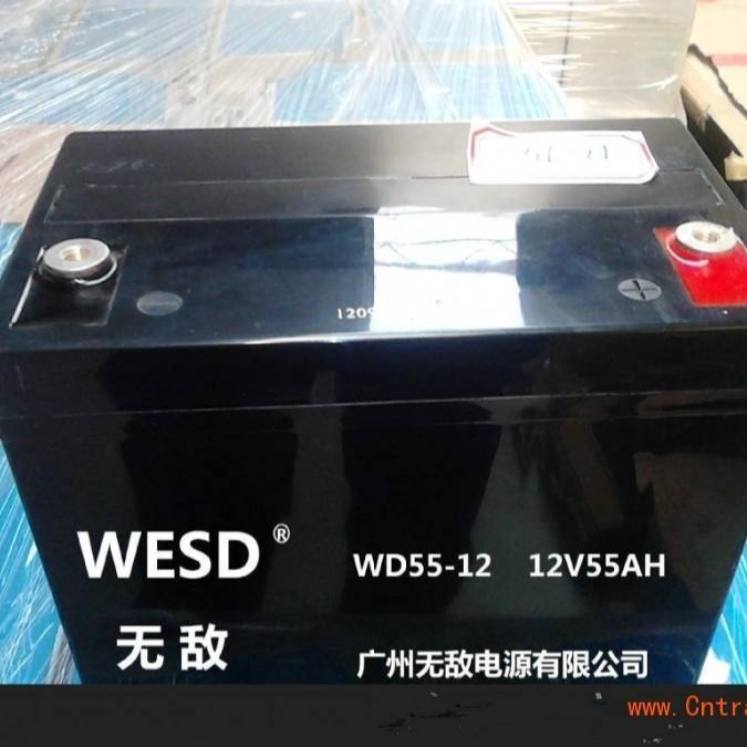 蓄电池WD55-1212v55AH免维护铅酸电池 消防直流屏 ups电源备用电池 厂家报价