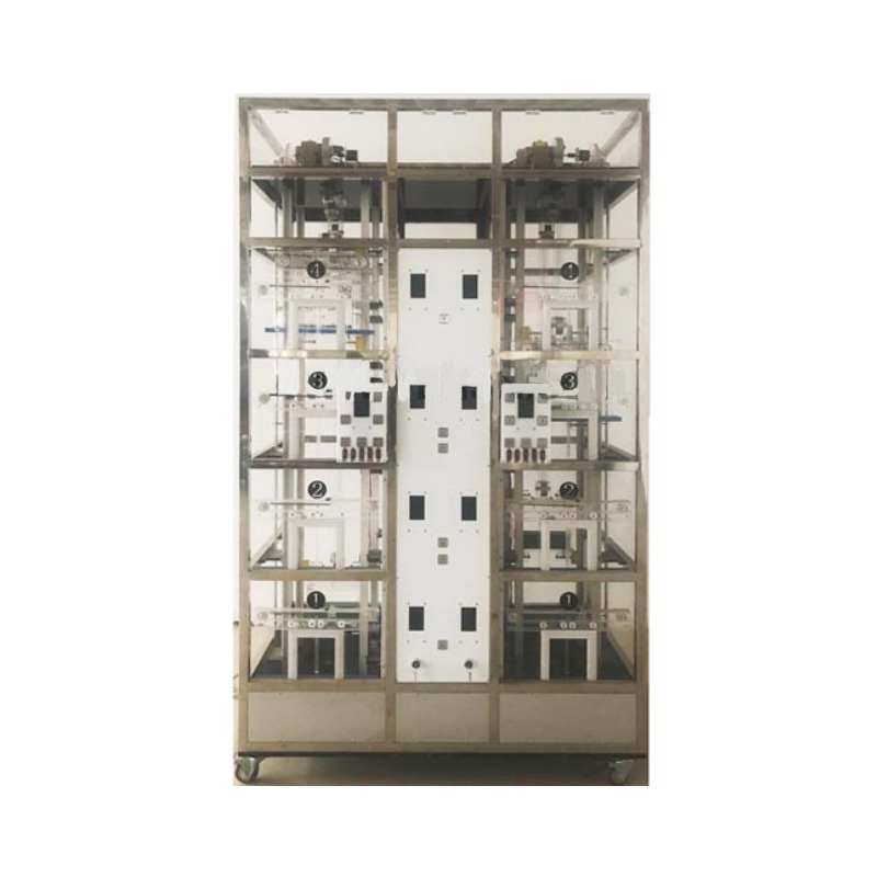海南 双联四层透明仿真教学电梯模型实训考核设备  双联四层透明仿真教学电梯模型实训设备图片