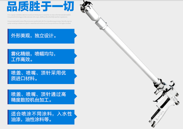 台湾宝丽prona万向长颈喷枪LR-18-P08/LR-18-P10全国包邮/质保示例图2