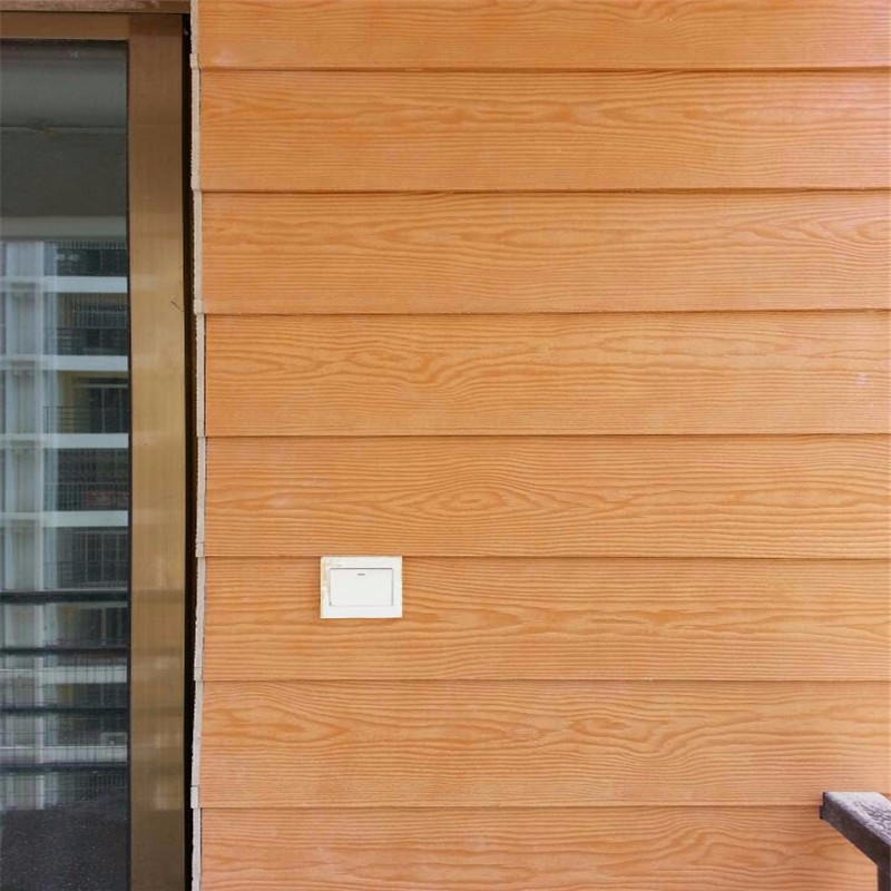 木纹水泥纤维板施工、硅酸钙木纹板厂家、木纹水泥外墙挂板厂图片