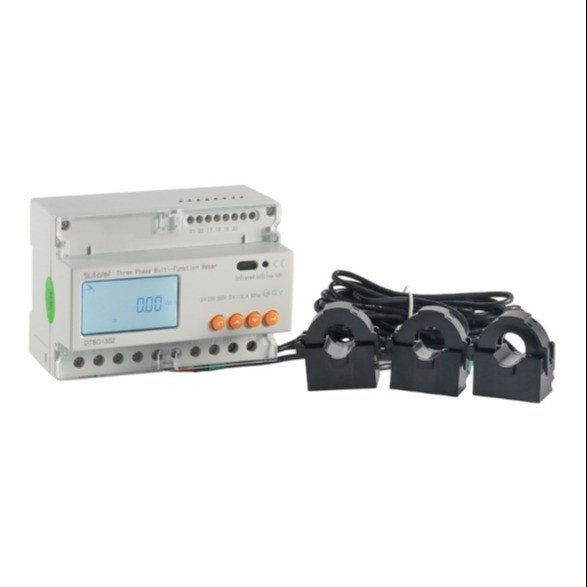 安科瑞DTSD1352-CT/2C卡式三相电能表 2路通讯 标配3只开口互感器