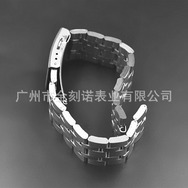 加工定制 五珠不锈钢钢片（包片）表带 配叉耳 手表配件示例图12