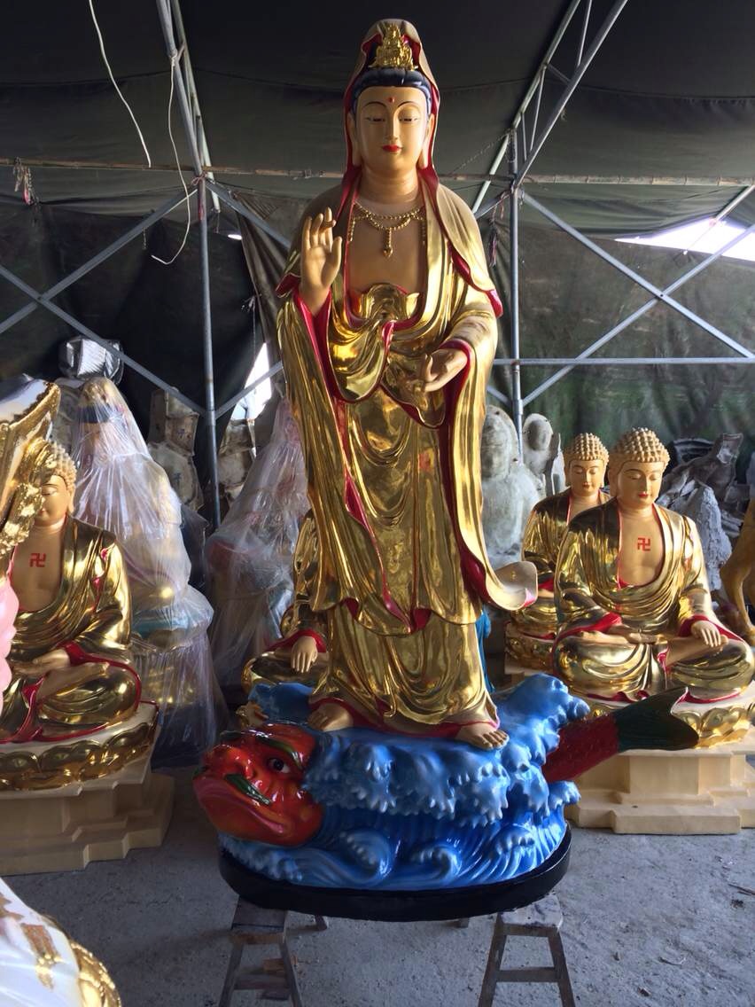 观音 本厂专业生产彩绘观音娘娘菩萨 彩绘观自在佛像 家庭供奉观音佛像