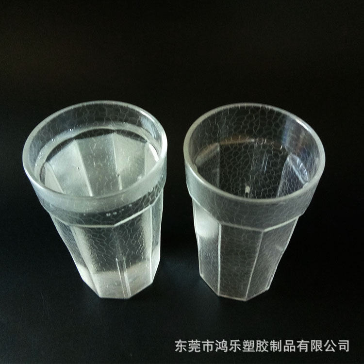 东莞塑料杯300mlAS透明八角塑料杯PS多边棱角杯厂家塑料杯定制示例图12