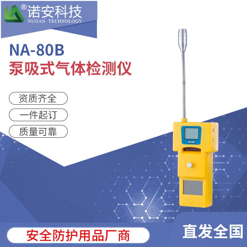 石家庄 诺安泵吸式四合一气体检测仪  检漏仪 便携式臭氧气体检测仪 药厂用NA80-B