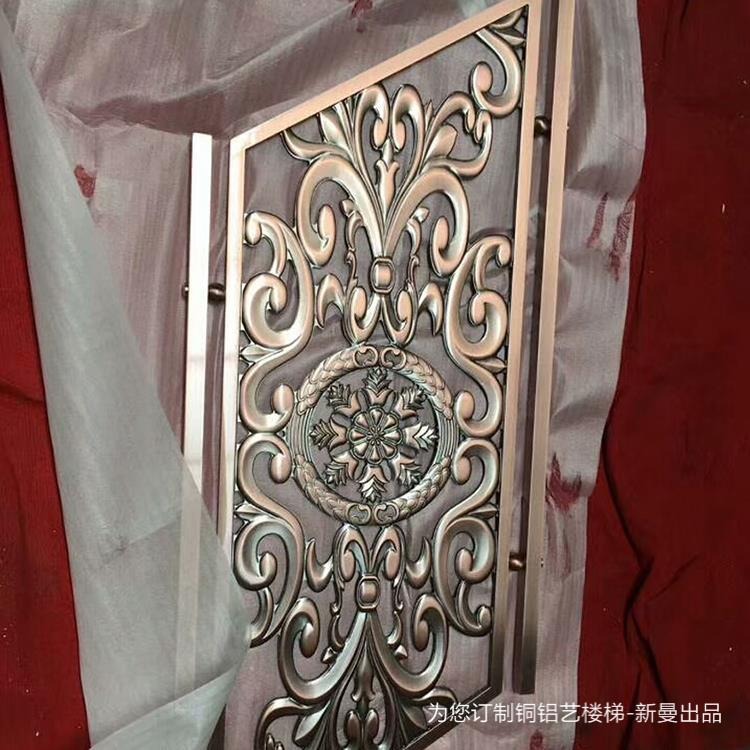 三明采用纯铜铸造的 铜艺楼梯扶手护栏 多种款式图案挑选