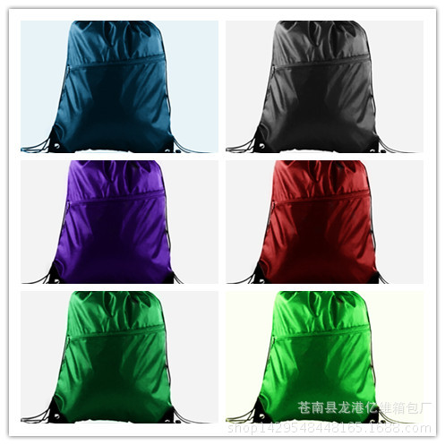 定做优质涤纶束口袋涤纶背包袋现货马拉松专用背包防水活动袋示例图3