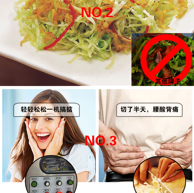 百成DQC-801多功能切菜机 304不锈钢 商用切菜机示例图6