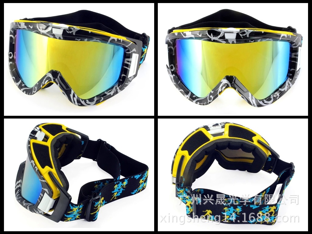 滑雪镜 双层防雾抗压滑雪镜 防紫外线滑雪镜 防风透气滑雪镜示例图9