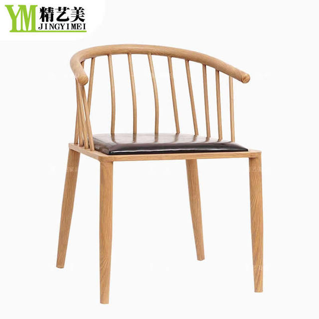 北欧实木餐椅现代扶手椅公主椅时尚主题奶茶店主题餐厅桌椅子定制