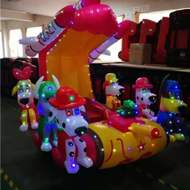 新款广场充气电瓶车罩彩灯厂家直销儿童电动玩具车室外儿童游乐车示例图1