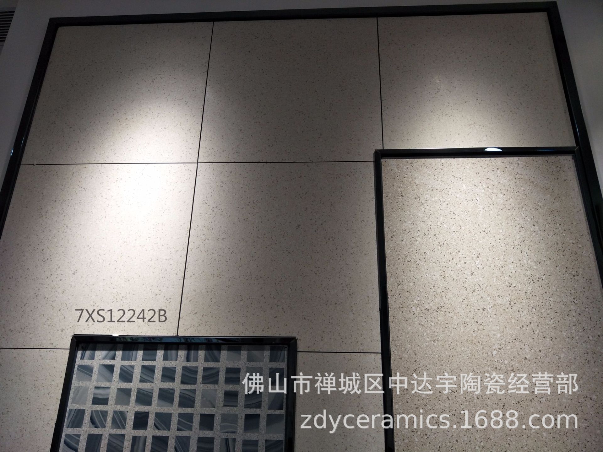 XJ佛山负离子600X1200mm水泥系列瓷砖经典水磨石砖墙面地面仿古砖示例图3