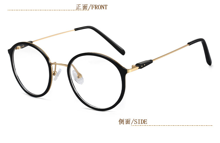 送包装 2017新款PEI超轻乌碳塑钢眼镜复古文艺女式眼镜框 平光镜示例图10