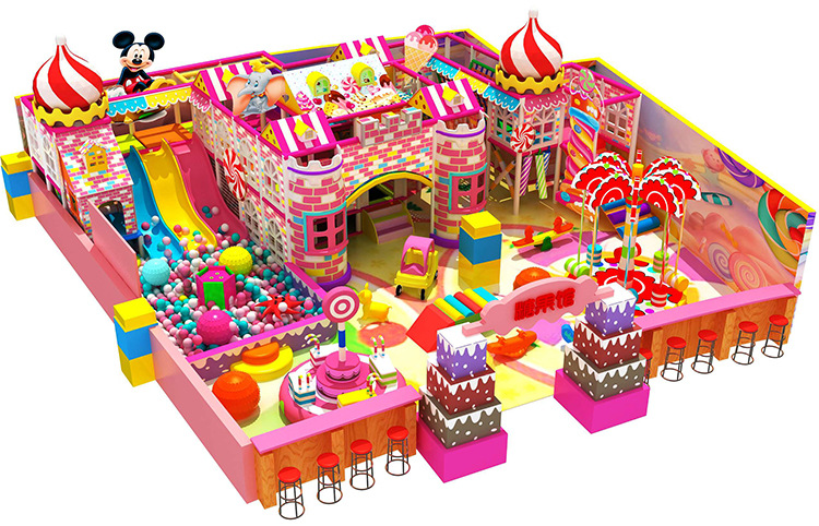 厂家直销淘气堡儿童乐园 室内小型游乐场 糖果主题大型商场滑梯示例图17
