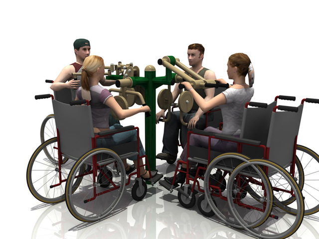 通奥TA-02专业生产残疾人运动户外健身器材健身路径抬手扩胸上拉钟摆器