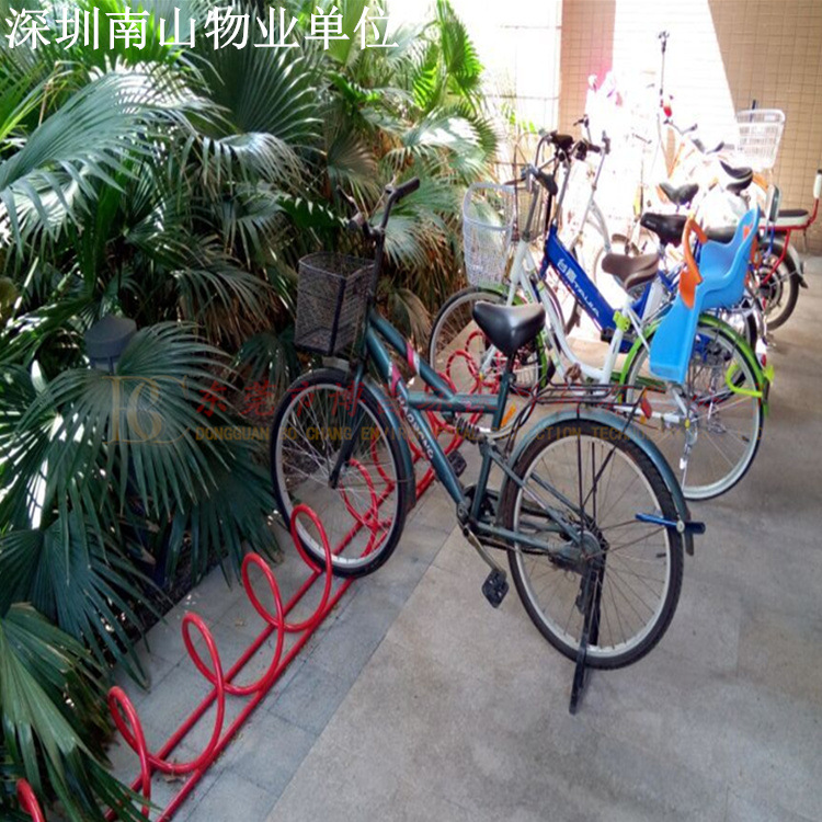 单车螺旋式自行车停车架厂家批量生产可按要求定制共享单车停放架示例图11