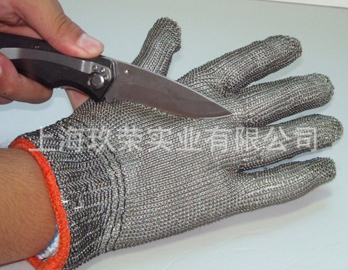 厂家直供国产钢丝防割手套（全钢丝编织）4级防割手套 性价比高示例图2