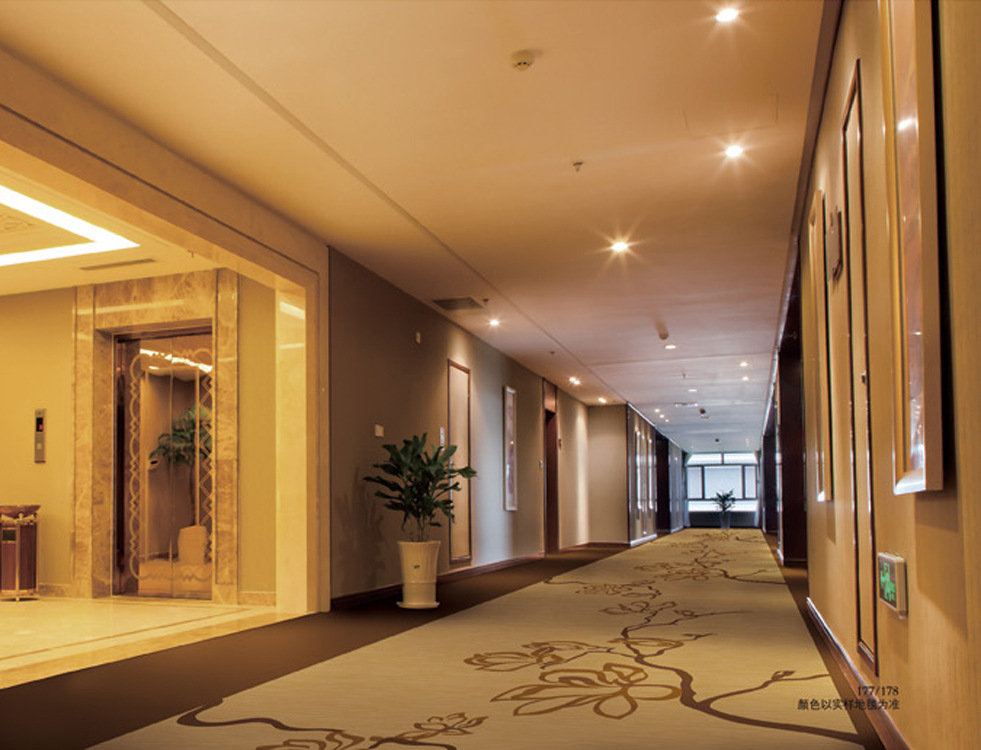开利印花商用工程地毯 餐厅走廊 客房走廊 电梯厅等地毯定制