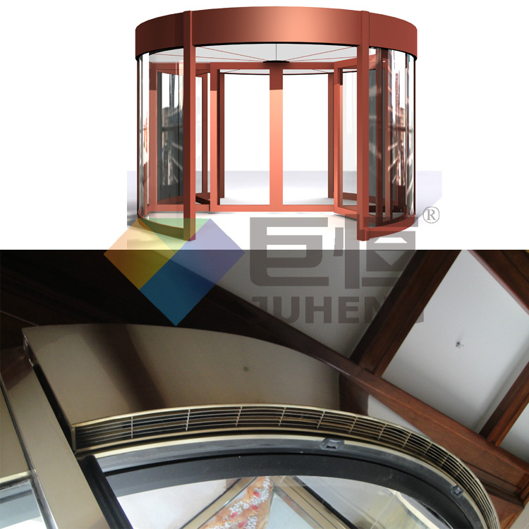 旋转门圆弧门风幕机铜门风幕机北京巨恒为您定制示例图2