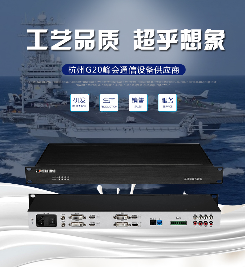 高清多业务2路4路双向HDMI/DVI光端机延长器 非压缩 1080p 4K示例图1