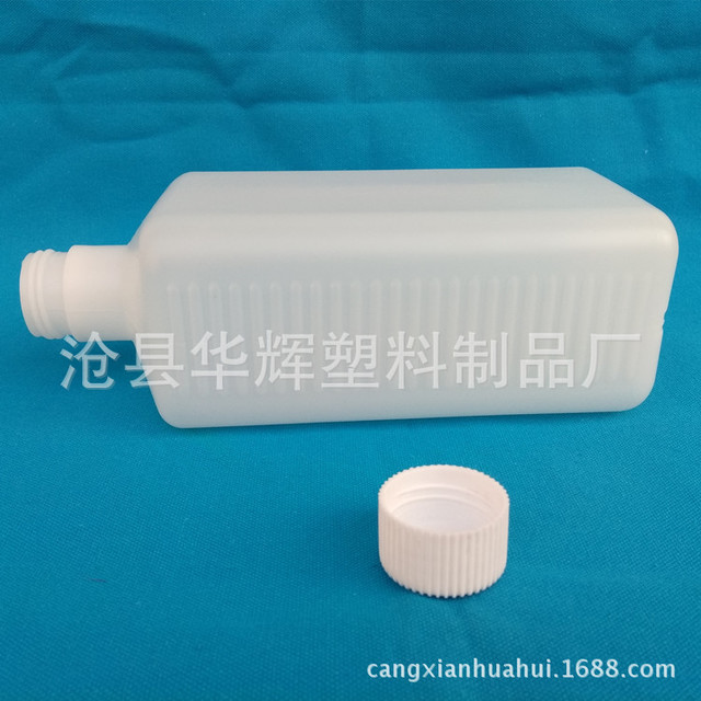 厂家批发现货  1000ml塑料瓶 化工试剂瓶 PE塑料瓶 农药瓶 方形扁瓶1升1L