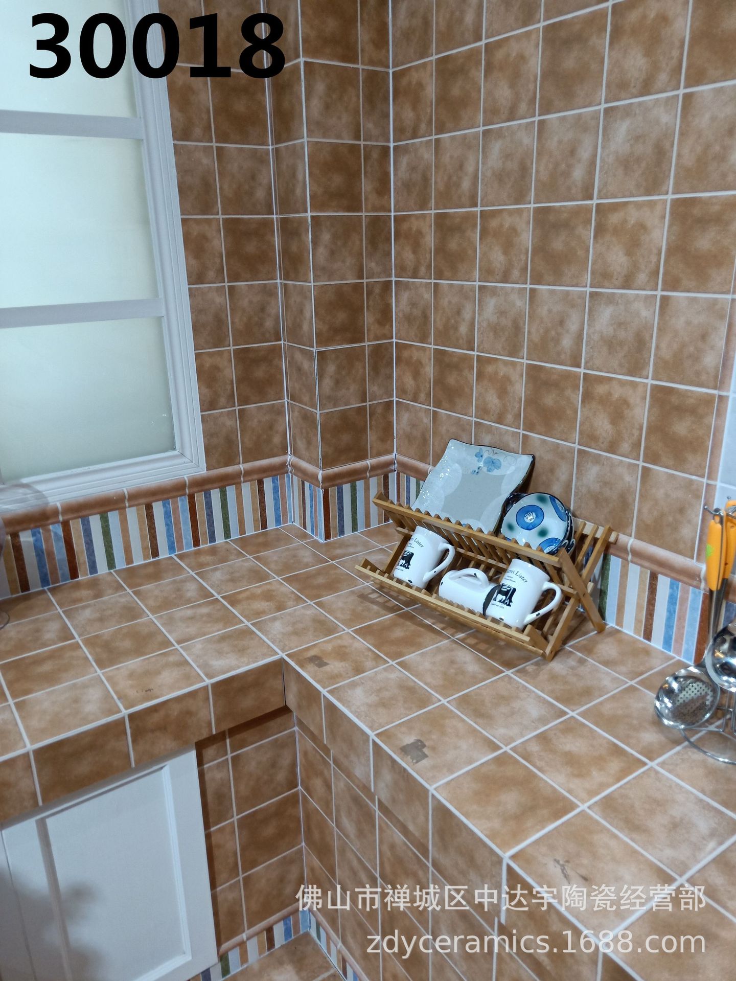 300*600佛山瓷砖厨房卫生间印花地面内墙釉面砖高档防水示例图3