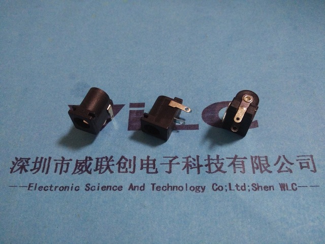 DC-005B电源插座铜针-插件式板上型DIP母座1.0/1.5/2.0/2.5针
